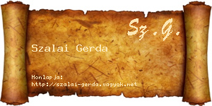 Szalai Gerda névjegykártya